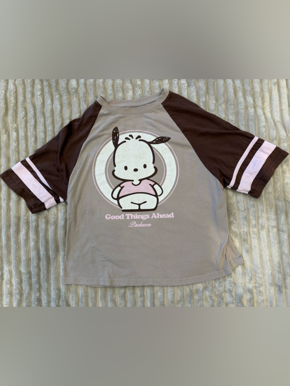 Brown & Pink Graphic Raglan Tee - Good Things Ahead